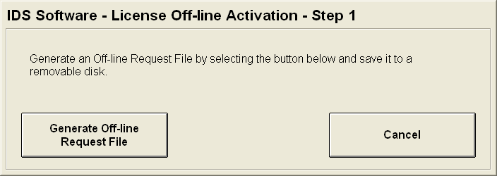 Off-line Activation Step 1