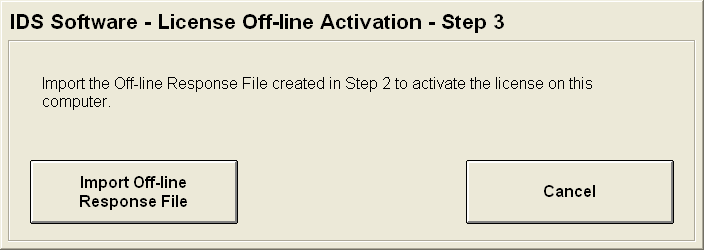 Off-line Activation Step 3