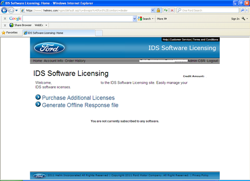 Ford Ids Software License